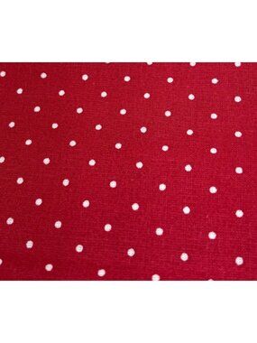 Red Polka Dot Cotton Fabric 12x42" Sewing Crafting Quilting Material Fun Dots